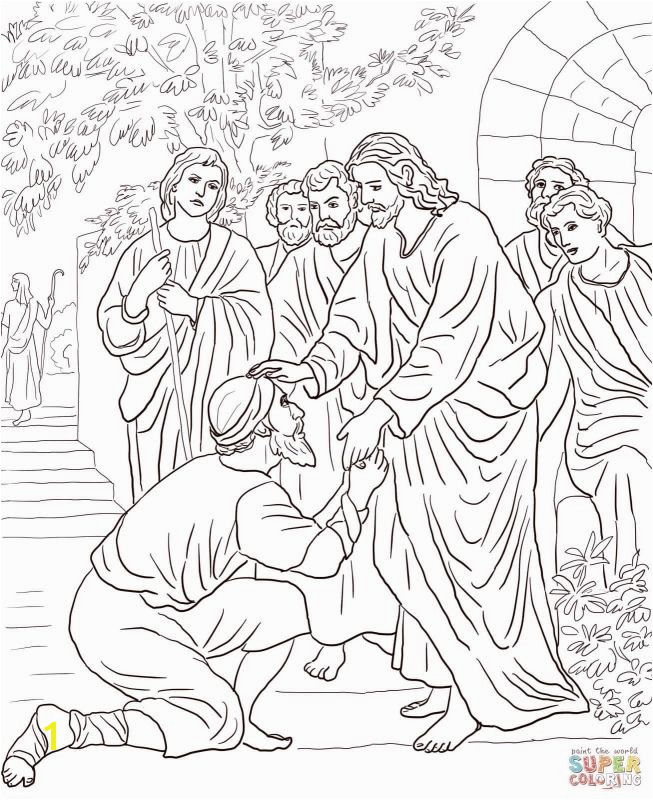 Jesus Heals A Leper Coloring Page Jesus Heals the Leper Coloring Page Free Printable Coloring Pages