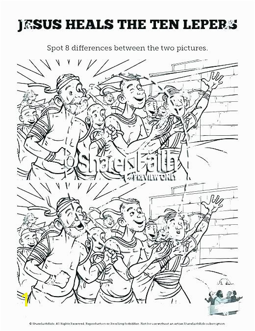 peaceful ten lepers coloring page u3626 peaceful jesus heals 10 lepers coloring sheet authentic heals a