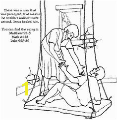 Jesus Heals the Lame Man Coloring Page Jesus Heals Paralyzed Man Preschool Bible Bible