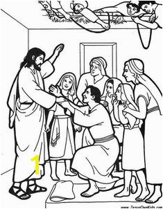 Jesus heals a paralyzed man Management Educational · Bible New Testament colouring pages