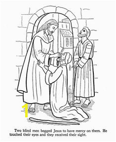 Jesus Teaches Coloring Pages Jesus heals the blind men