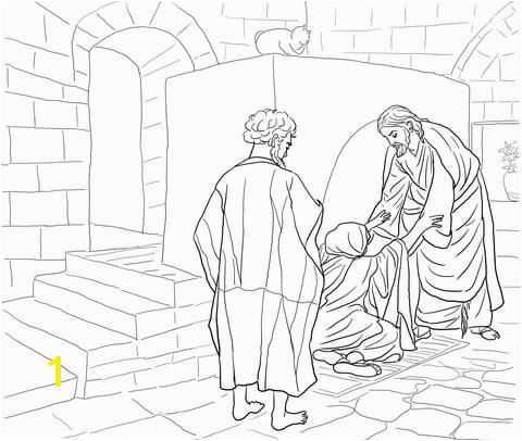 Jesus Healing Peter s Mother in Law Coloring page