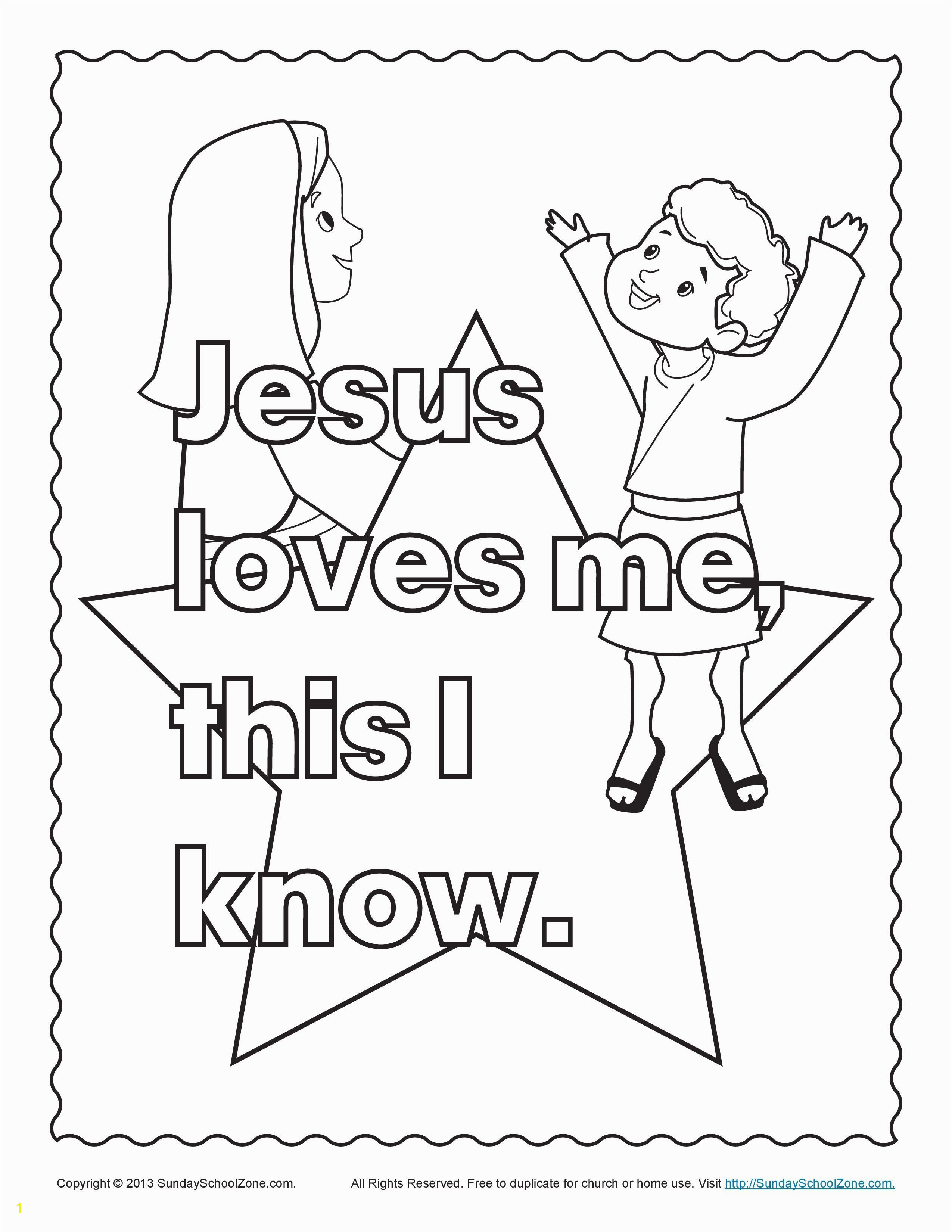 Jesus Loves Me Coloring Page