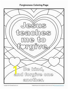 Jesus Teaches Me to Forgive Coloring Page