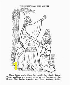 Jesus Teaches Coloring Pages The Sermon on the Mount