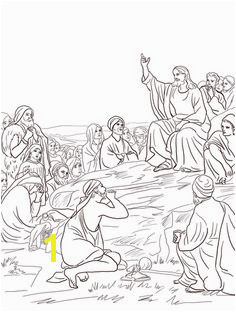 Jesus Sermon on the Mount Coloring page Preschool Bible Bible Activities Bible Coloring Pages