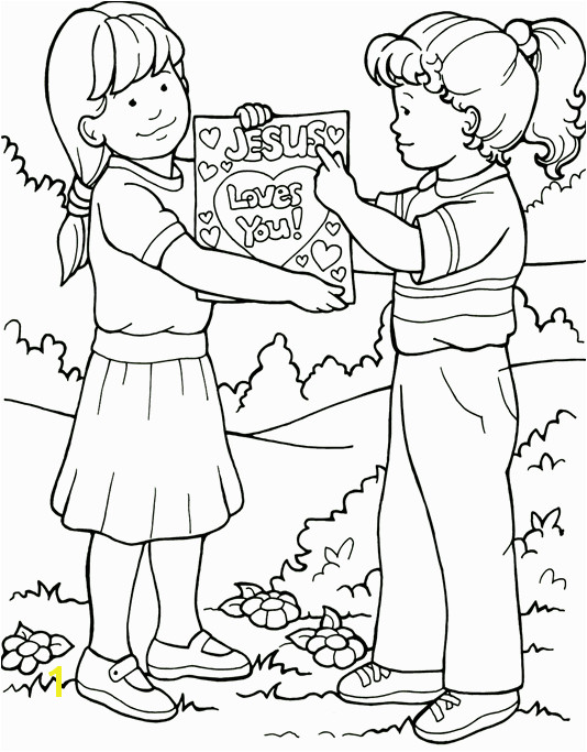 Great mission Coloring Page Jesus loves me