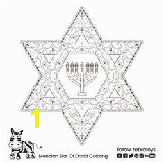 Menorah Printable Star David Healing Strength Jewish Soul Art Golden Ratio Spiral Patterns Coloring Page Menorah Crafts INSTANT DOWNLOAD