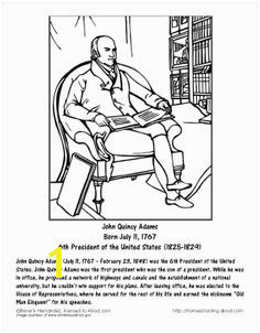 John Quincy Adams Worksheets and Coloring Pages