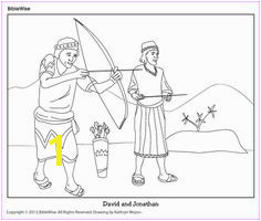 Coloring David and Jonathanl Kids Korner BibleWise Bible Activities For Kids