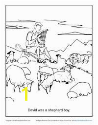 David Was a Shepherd Boy FREE printable bible story coloring pages for kids