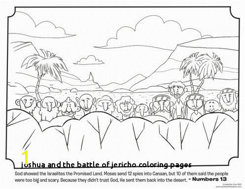 Joshua and the Battle Jericho Coloring Pages Joshua and the Promised Land Coloring Page Beautiful