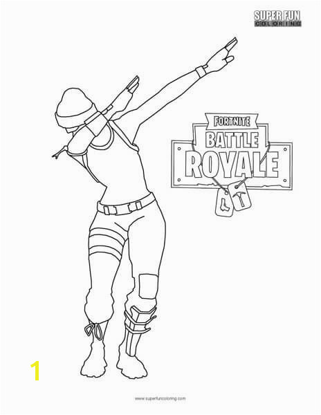 Fortnite Dab coloring page