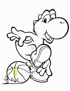 mario basketball coloring pages