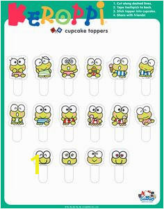 Keroppi Sanrio Characters Cupcake Toppers Hello Kitty Party Themes Binder Muffins Baby Ideas Free Printables