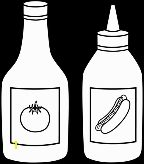 Ketchup Bottle Coloring Page Collection Of Bottle Coloring Pages