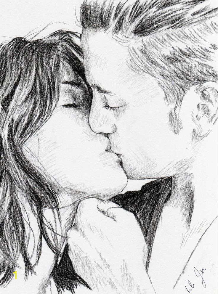 First Kiss Pencil drawing Art & graphy Pinterest