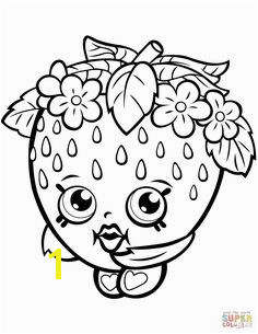 Strawberry Kiss Shopkin coloring page