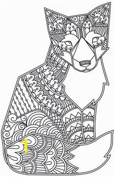 Possible quilling template Doodle Fox design coloring page