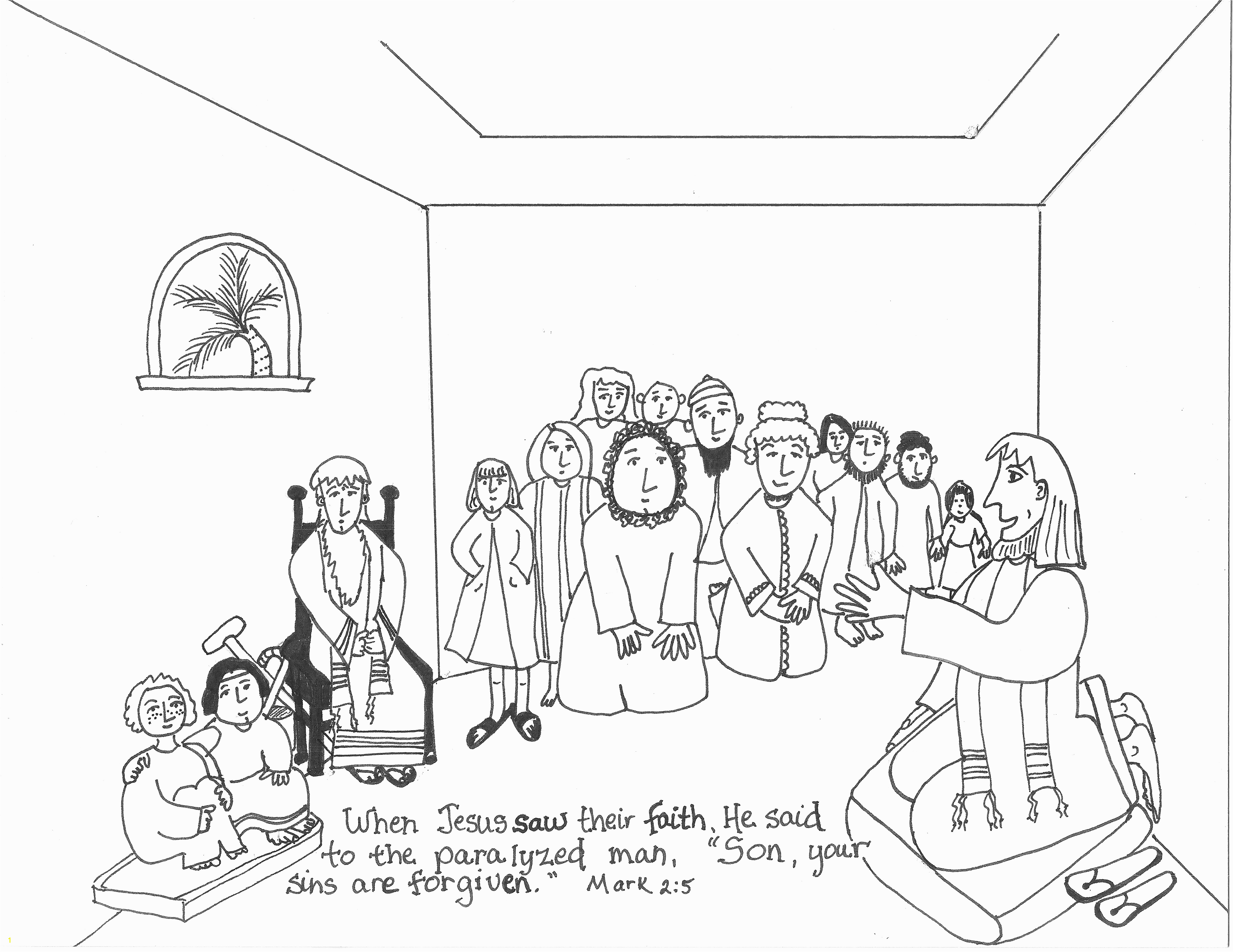 Lame Man Healed Coloring Page Coloring Pages Peter and John Heal A Lame Man