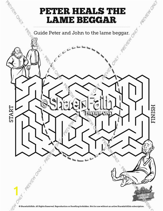 Acts 3 Peter Heals The Lame Man Mazes