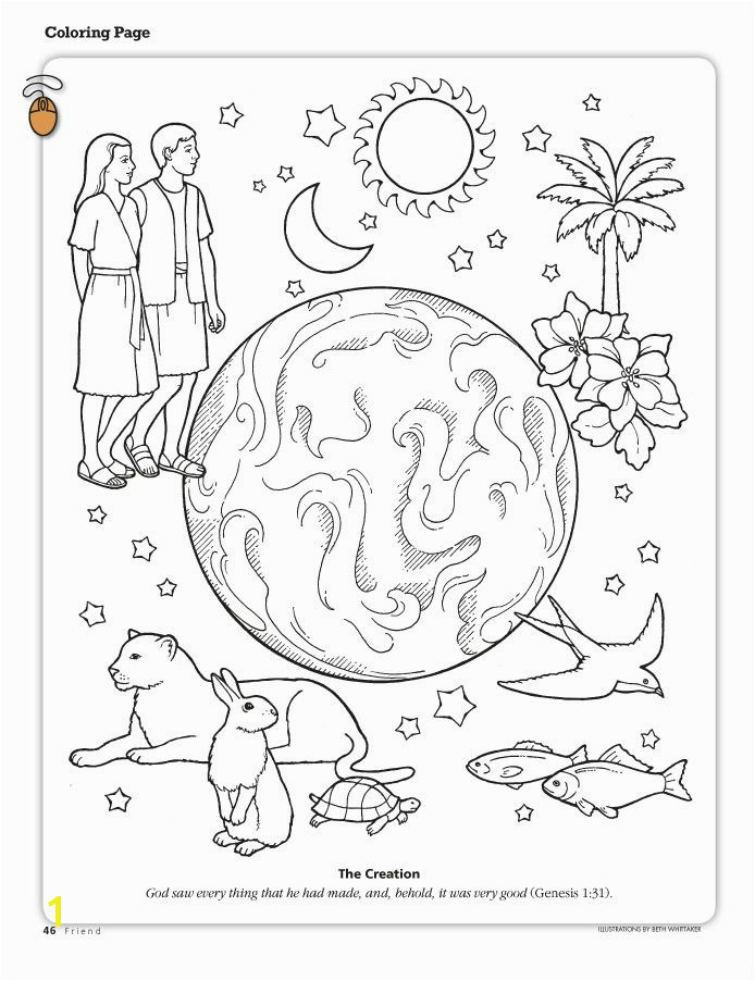 Lds Primary Coloring Pages Primary 6 Lesson 3 the Creation Adult Coloring Pinterest