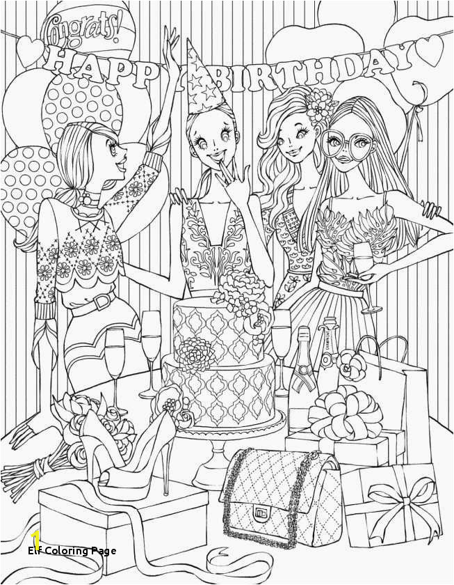 29 Elf Coloring Page