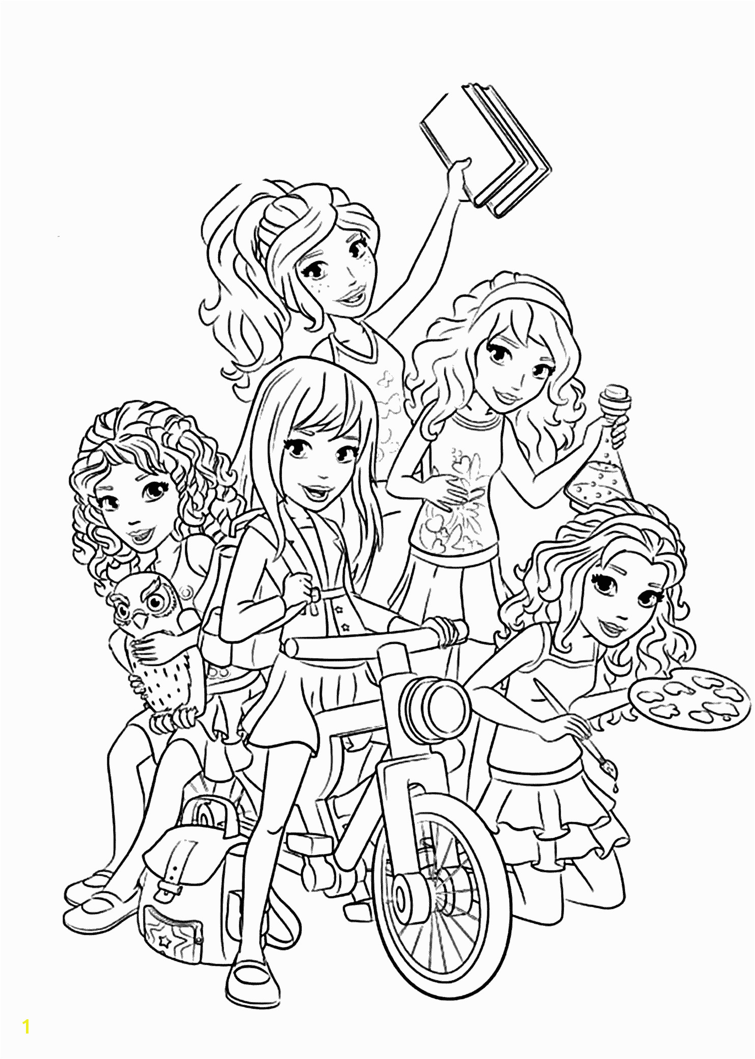 Lego Friends all coloring page for kids printable free Lego Friends