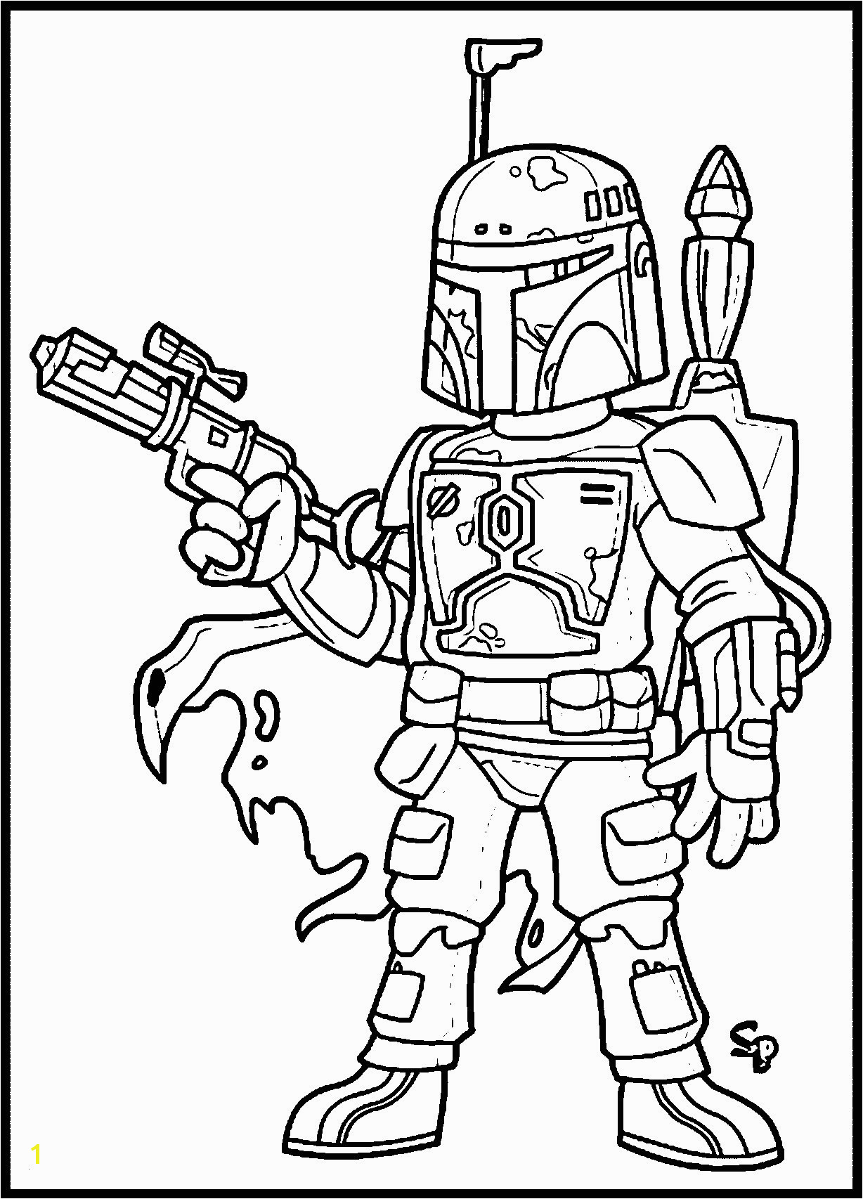 Boba Fett Ausmalbilder Elegant Star Wars Boba Fett Coloring Page Wecoloringpage Luxus Star Wars