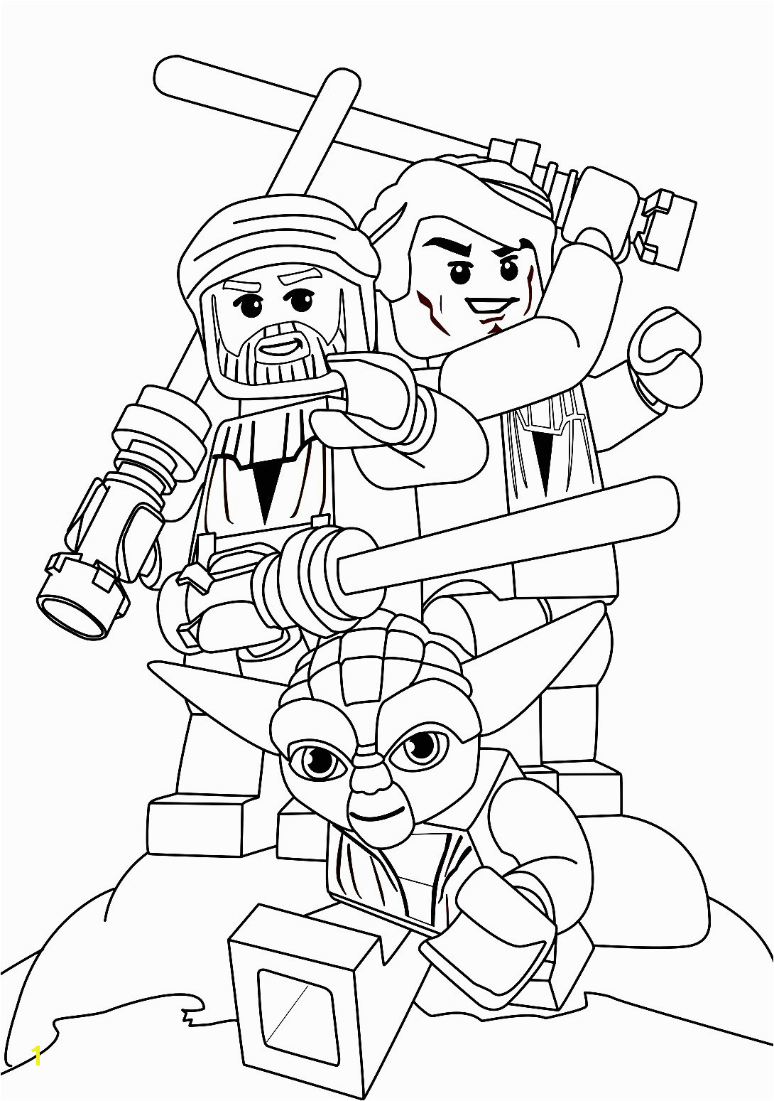 Lego Star Wars Coloring Pages Darth Maul Genial Malvorlagen Lego Star Wars · Coloring Page Yoda