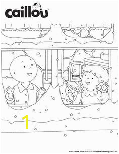 Caillou Holiday Fun – Let it Snow Coloring Sheet