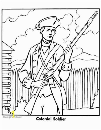 Military Coloring Page to Print Colonial Sol r