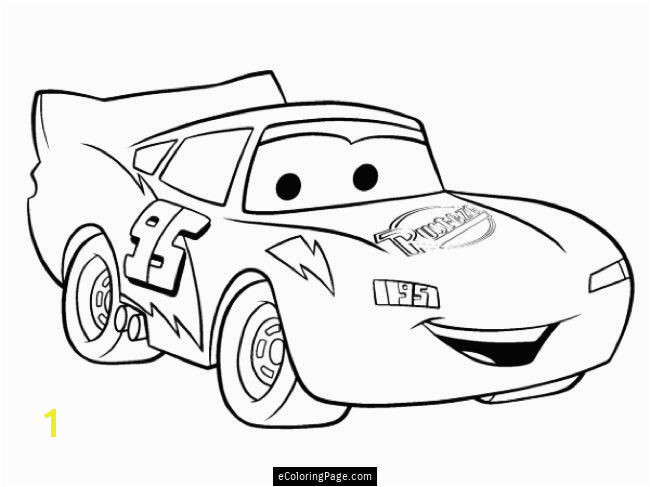 Cars Lightning Mcqueen Printable Colouring Sheet