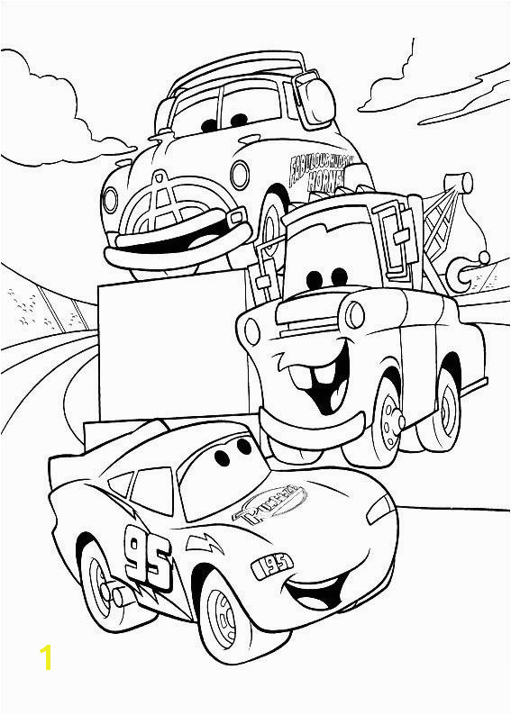 Disney Cars Doc Hudson Mater Lightning McQueen coloring pages