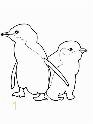 Little Blue Penguin Coloring Page Two Little Blue Penguins Coloring Page