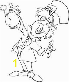 Mad Hatter Hat Coloring Page 716 Best Coloring Pages Images