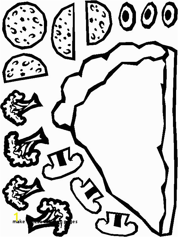 Make A Pizza Coloring Page 28 Make A Pizza Coloring Pages