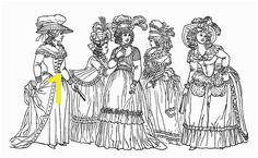 Costume La s Printable Coloring Page Marie Antoinette esque