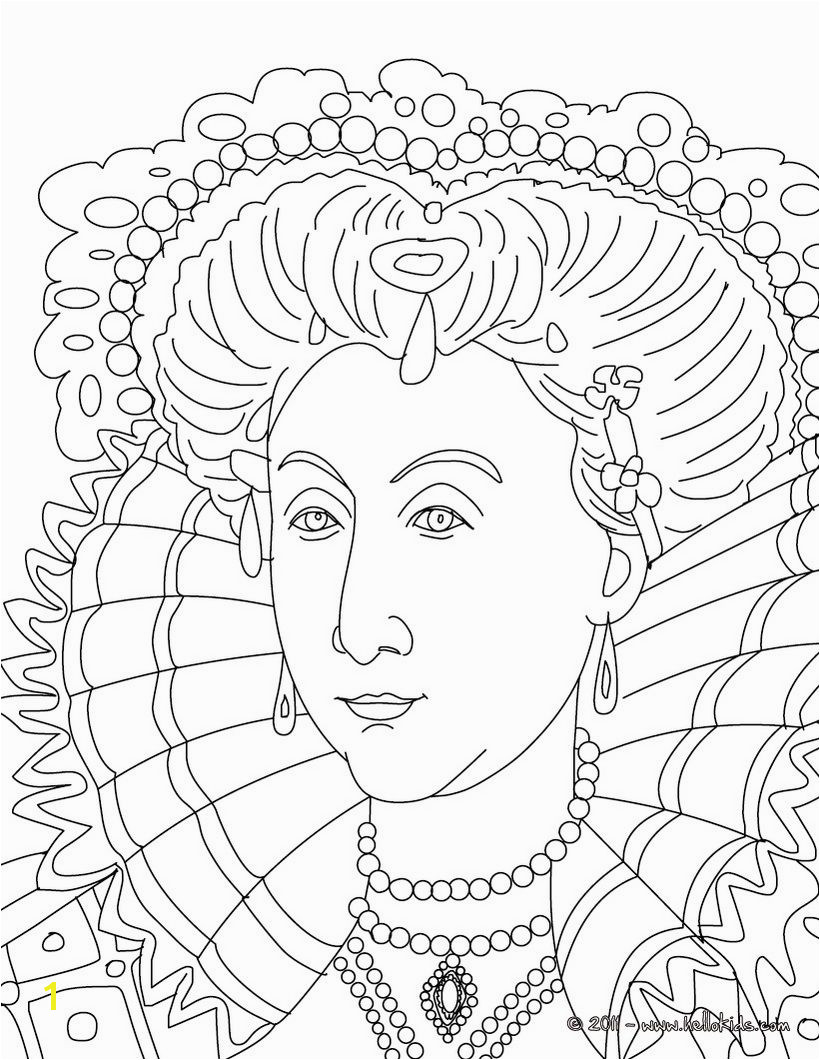 QUEEN ELIZABETH I coloring page