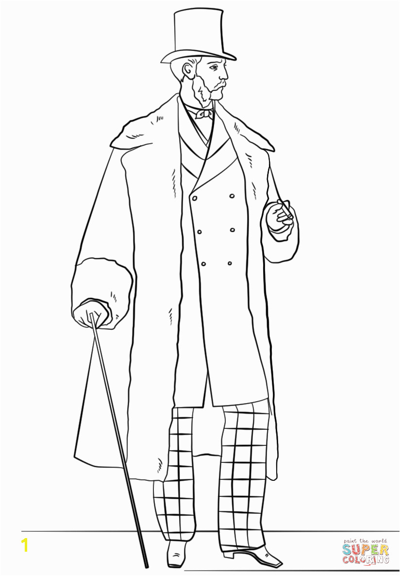 Victorian Men s Fashion coloring page