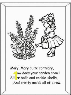 Mary Quite Contrary Coloring Page Preschool Activities Rhyming Preschool Nursery Rhymes Preschool Free