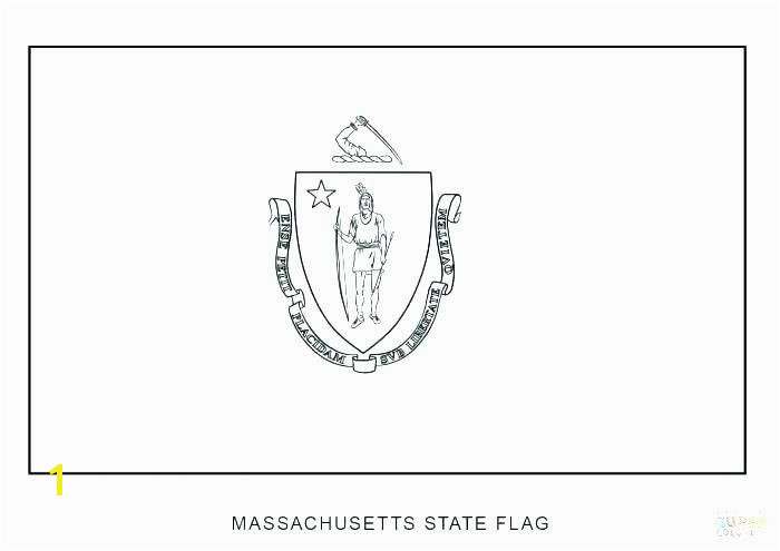massachusetts state flag coloring page post