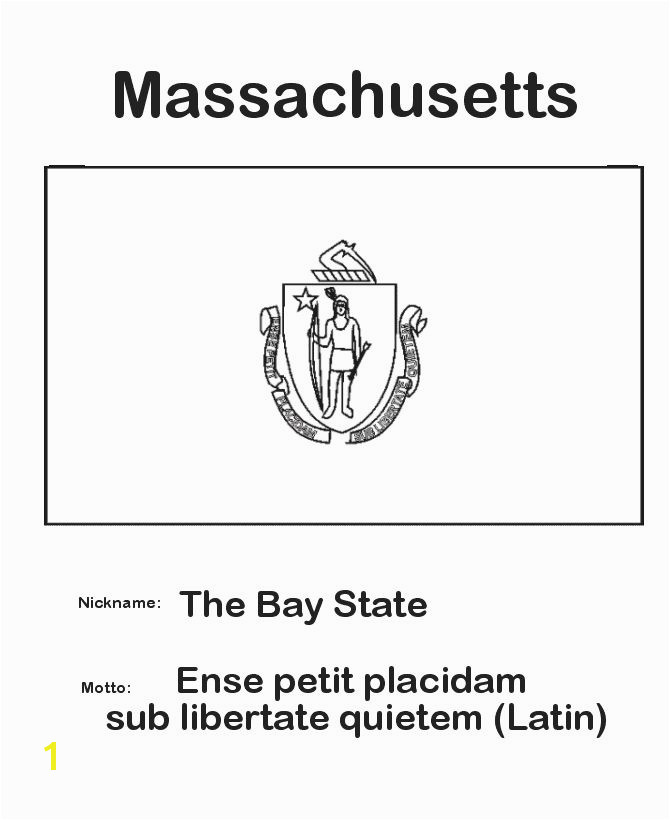 massachusetts state flag coloring page