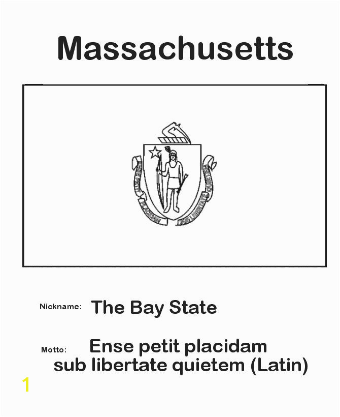 massachusetts state flag coloring page