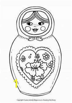 Matryoshka Doll Colouring Page 4 lots of other Russia coloring pages as well Free Coloring