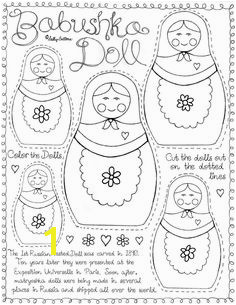 Matryoshka Doll Coloring Page 87 Best Russia for Kids Images On Pinterest