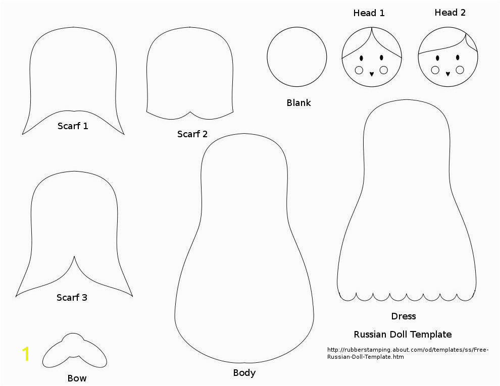 Free Russian Doll Template Matryoshka Doll Babushka Doll Template Russian Doll Template for Printing