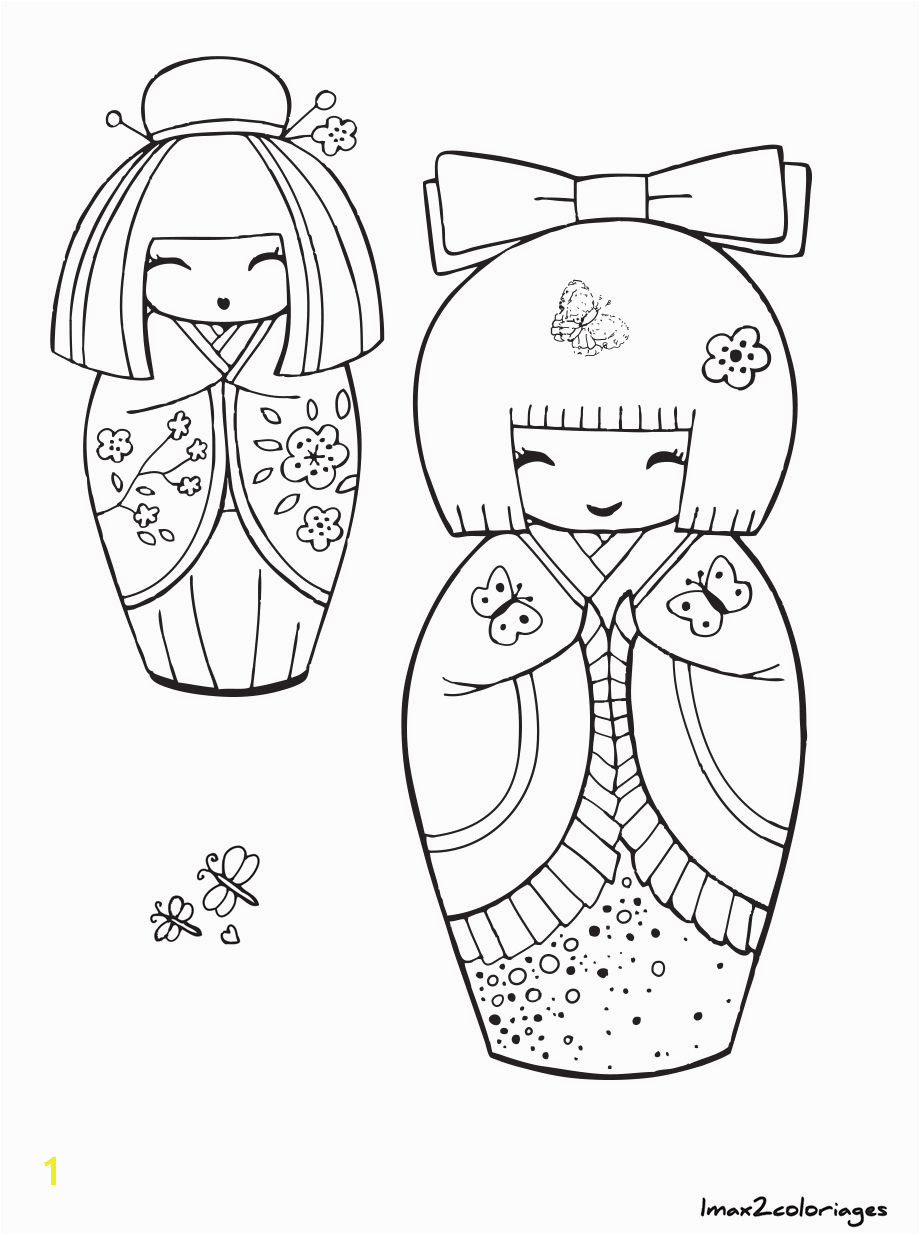 iColor "Kokeshi Dolls" etcc poupee japonaise