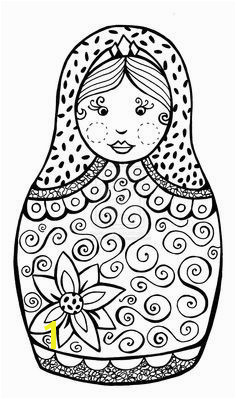 Matriochka Noel Russe Kokeshi Dolls Matryoshka Doll Cool Coloring Pages Coloring Sheets