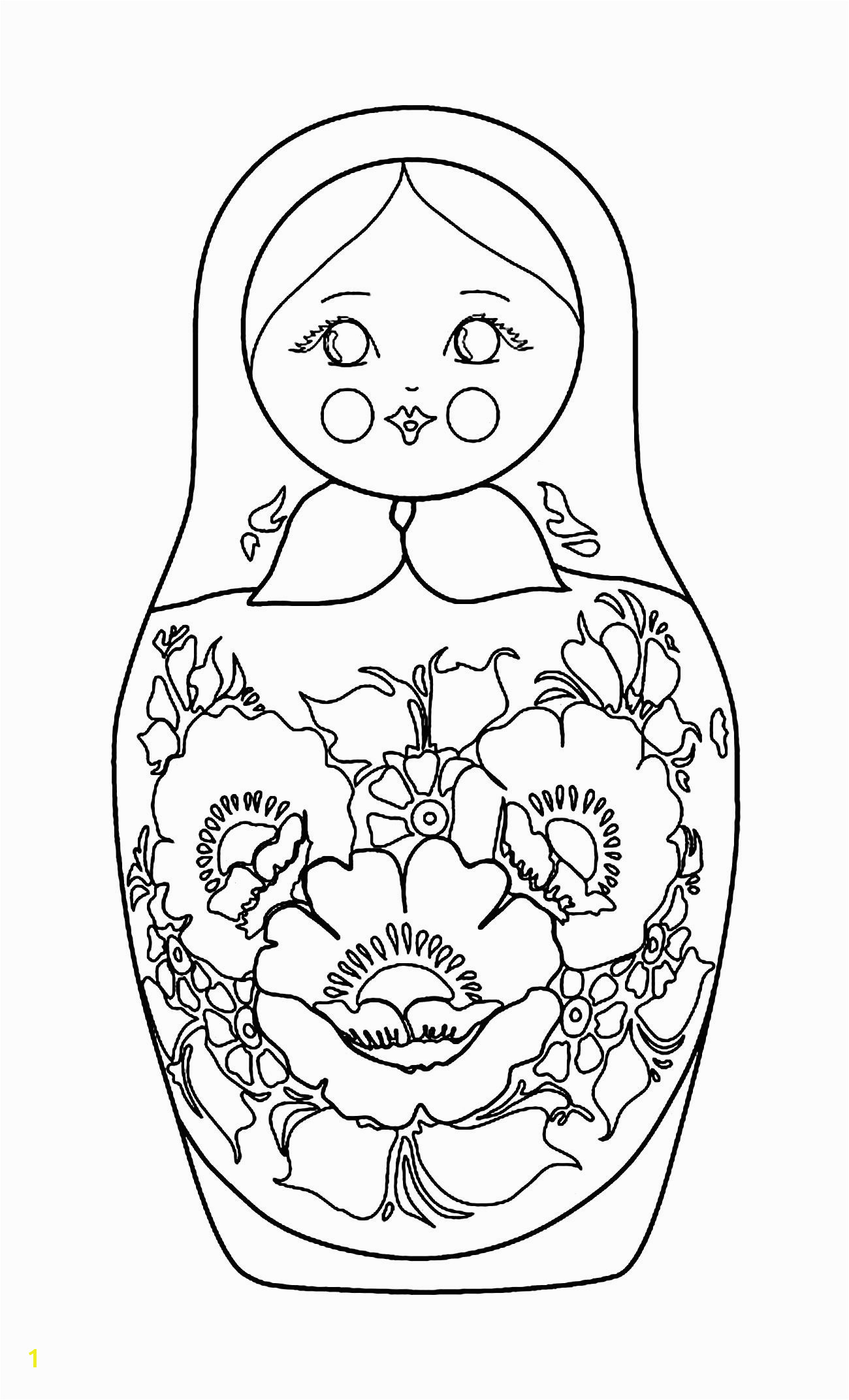 Matryoshka Doll Coloring Page Russian Dolls 11 Russian Dolls Adult Coloring Pages